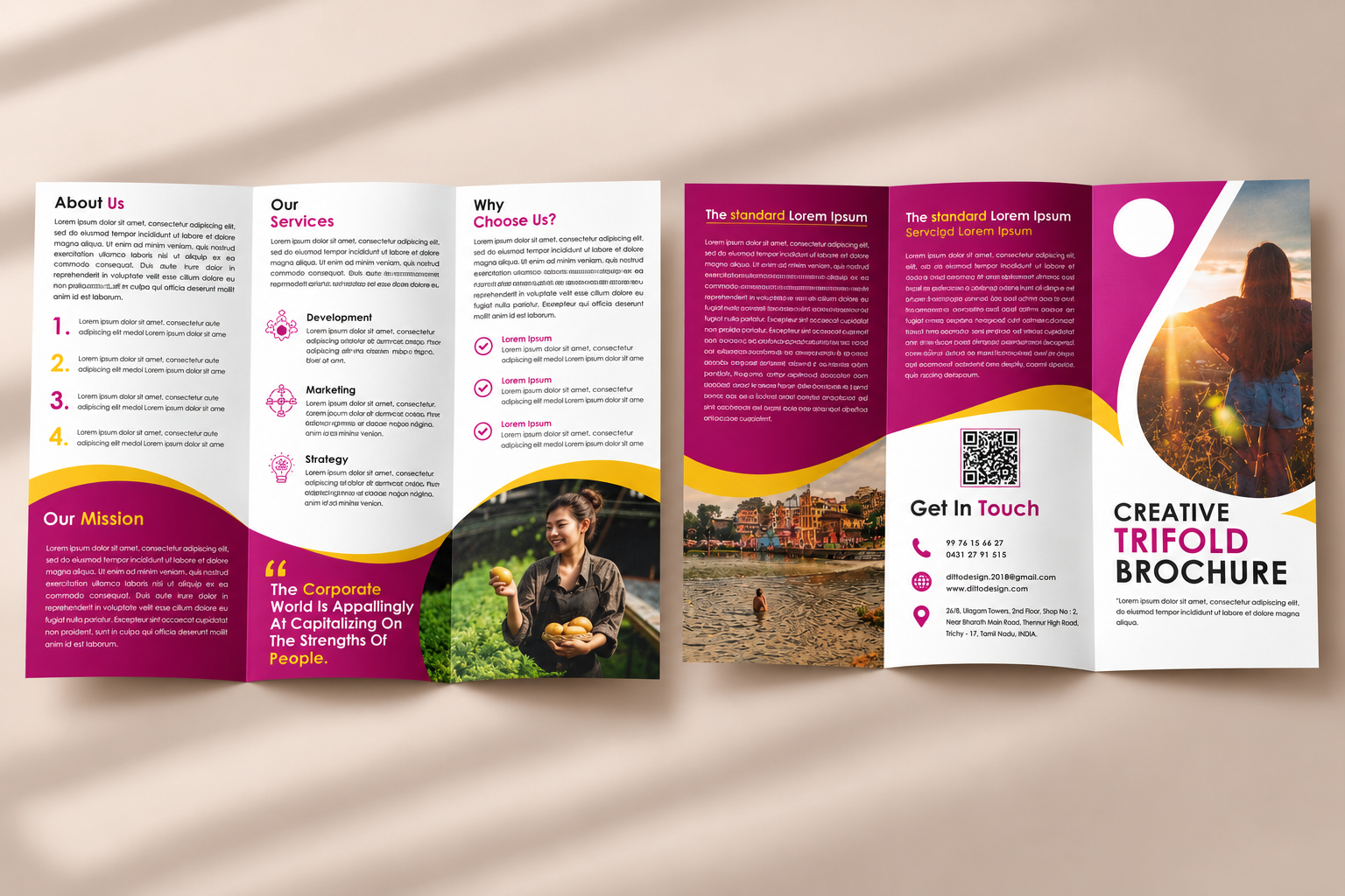 School admission trifold brochure